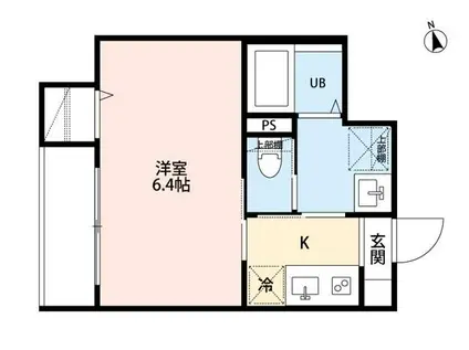 ROBOTHOME矢部(1K/1階)の間取り写真