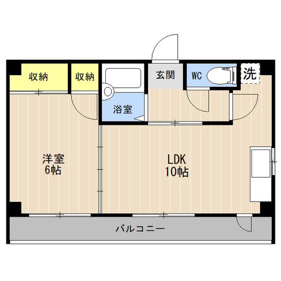 アルモ九品寺(1LDK/3階)の間取り写真