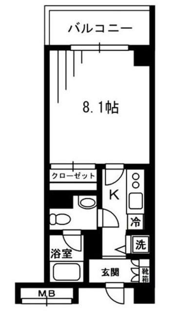 レジディア荻窪(1K/5階)の間取り写真