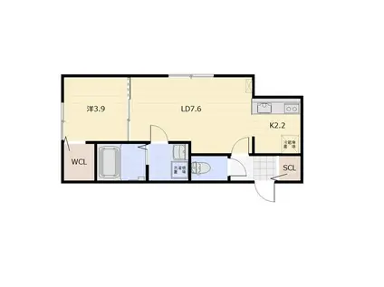 C KRON KREIS(1LDK/1階)の間取り写真