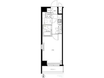 ルーブル高田馬場弐番館(1K/4階)の間取り写真