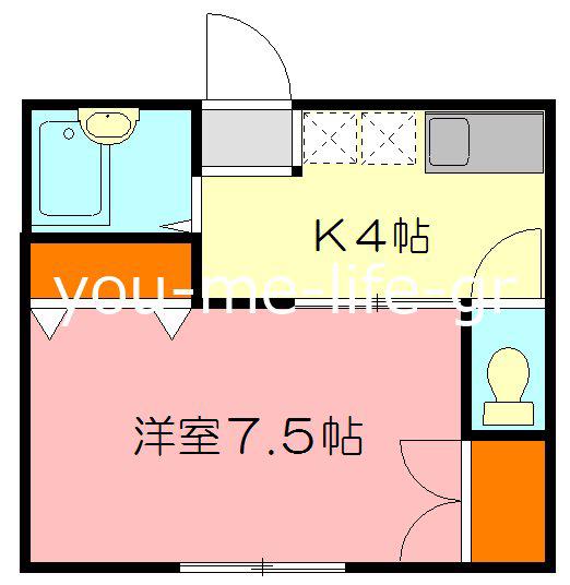 プラザハウス(1K/2階)の間取り写真