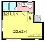 桜ヒルズ護国寺(ワンルーム/3階)の間取り写真