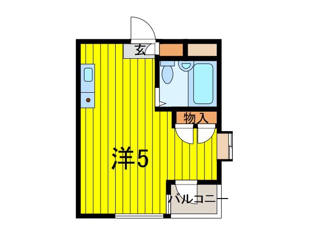 メゾン・ド・エステ(ワンルーム/2階)の間取り写真