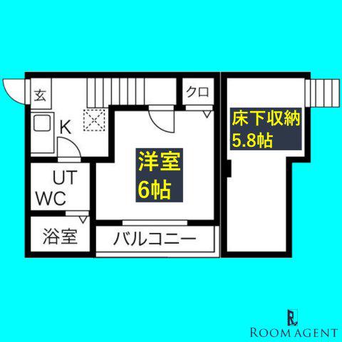 カーサ アージョ(1K/1階)の間取り写真