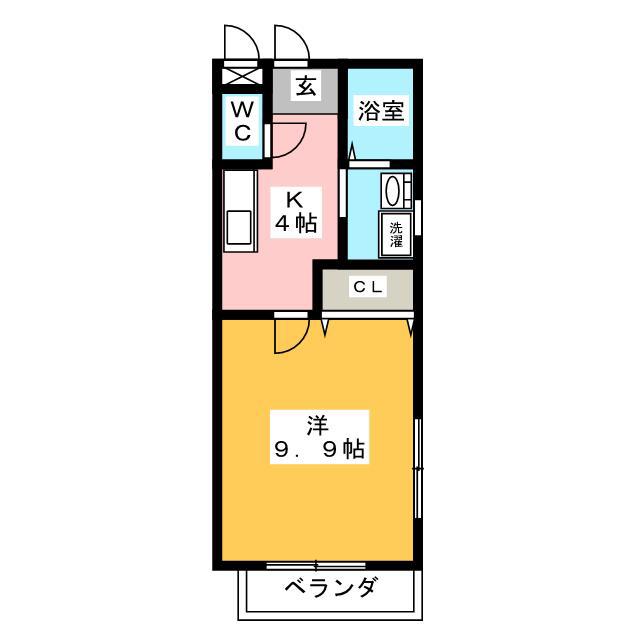 CIEL CLAIRE(1K/3階)の間取り写真