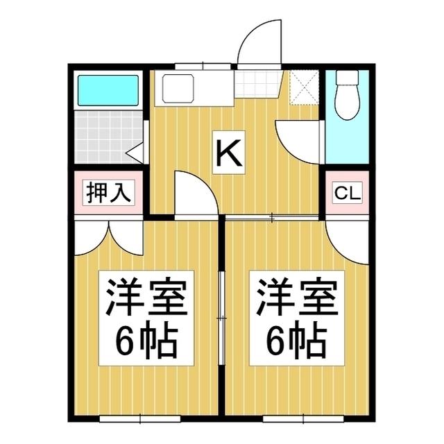 ブラボー50 NO.18(2K/1階)の間取り写真