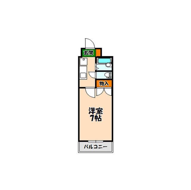 メゾングリーン(1K/3階)の間取り写真