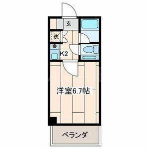 ウエストウィンハイム(1K/3階)の間取り写真