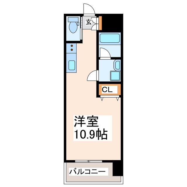 ミットハウスティア(ワンルーム/4階)の間取り写真