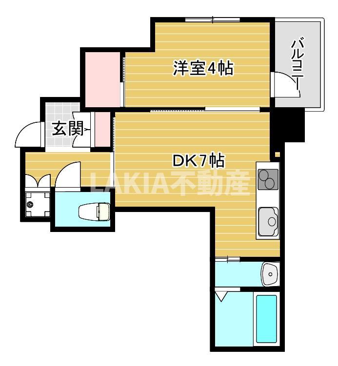 セレニテ本町グランデ(1LDK/15階)の間取り写真