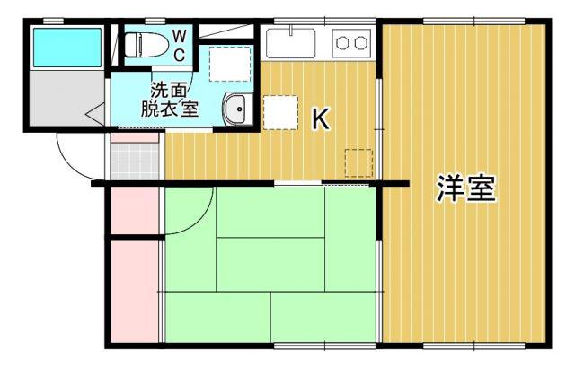 CHキャッスル(2K/1階)の間取り写真