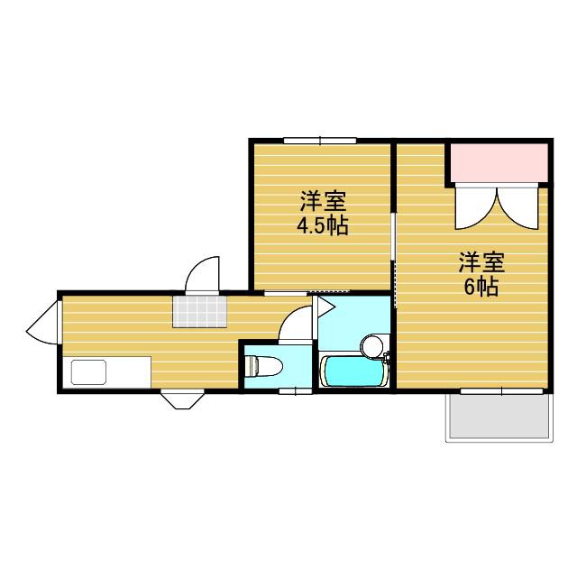 JIRO淡路(2K/5階)の間取り写真