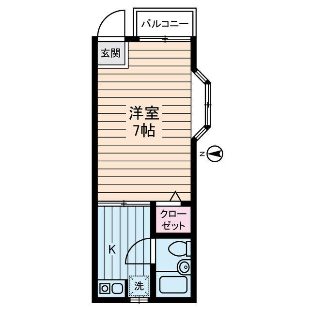HEIM MIYACHIII(1K/2階)の間取り写真