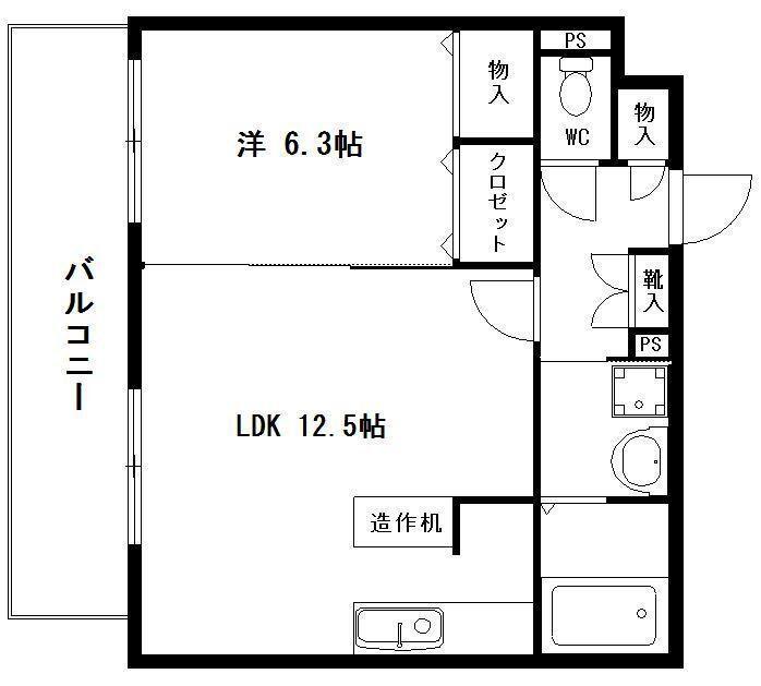 グランストーク大岩(1LDK/3階)の間取り写真