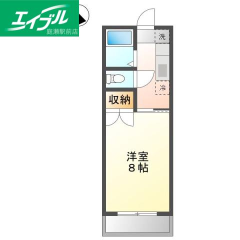 プレアール老松町II(1K/4階)の間取り写真