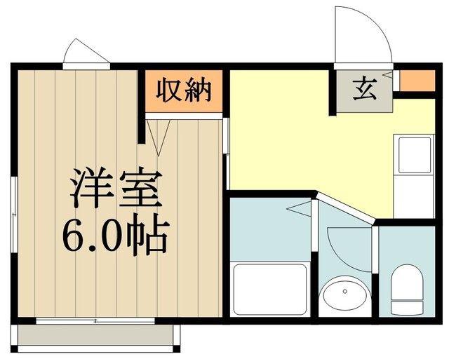 プチメゾン東戸倉(1K/2階)の間取り写真