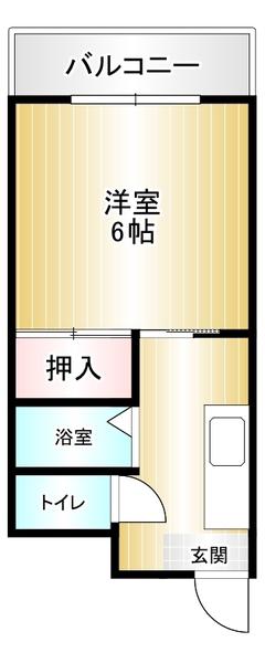 コーポ天神坂(1K/3階)の間取り写真
