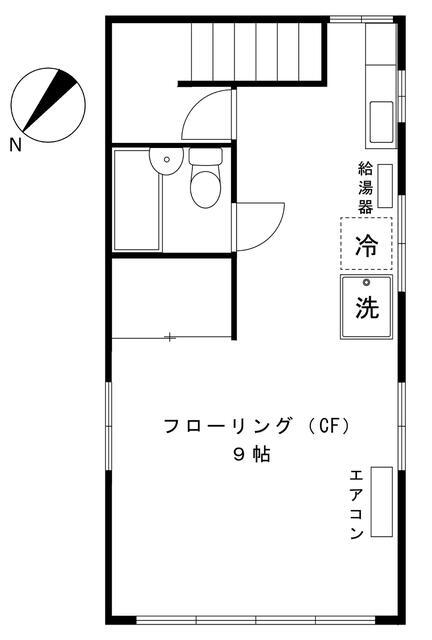 小屋敷荘(ワンルーム/3階)の間取り写真