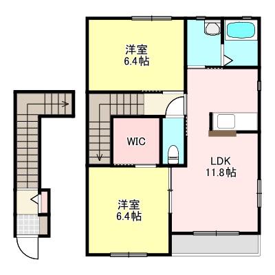 エストレージャB(2LDK/2階)の間取り写真