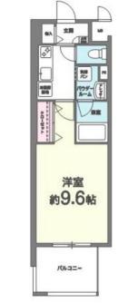 ヘスティア神戸(1K/2階)の間取り写真