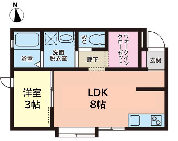 さくらステージ九工大前(1LDK/1階)の間取り写真