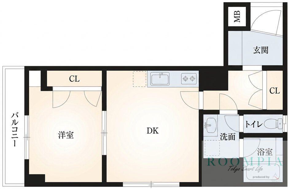 ティーケー青葉台(1LDK/3階)の間取り写真