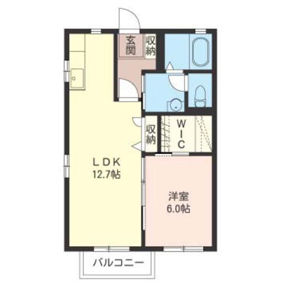シャルマン(1LDK/2階)の間取り写真