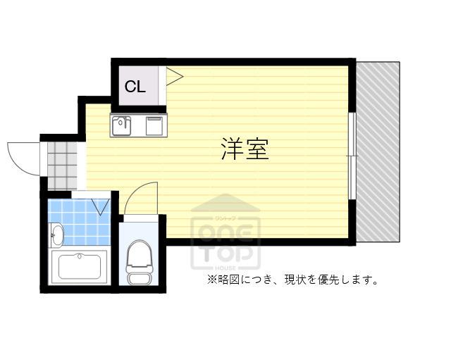 サンメゾンⅩ(ワンルーム/3階)の間取り写真