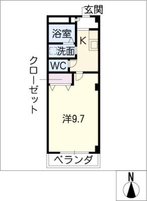アヴァンセ(1K/1階)の間取り写真