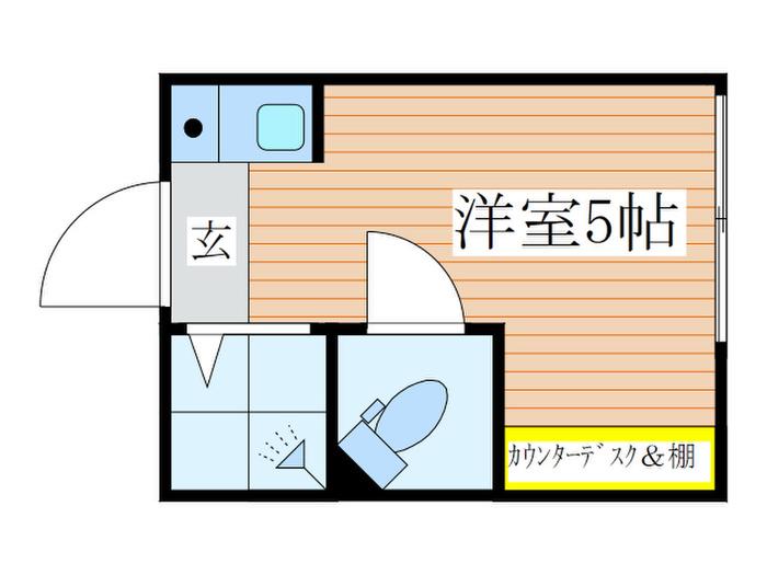 南大泉テラスハウス(ワンルーム/1階)の間取り写真