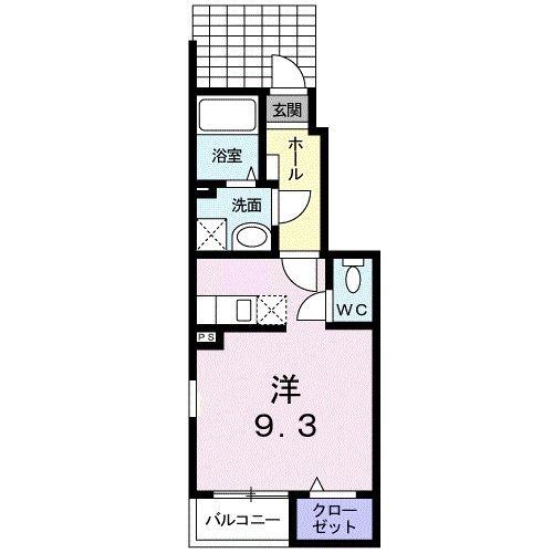 グランツ(ワンルーム/1階)の間取り写真