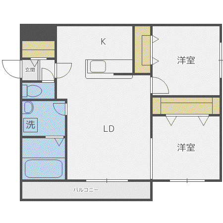 PLASIR11(2LDK/2階)の間取り写真