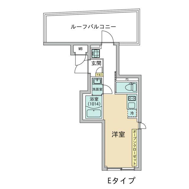 プラティーク品川大井町(ワンルーム/5階)の間取り写真