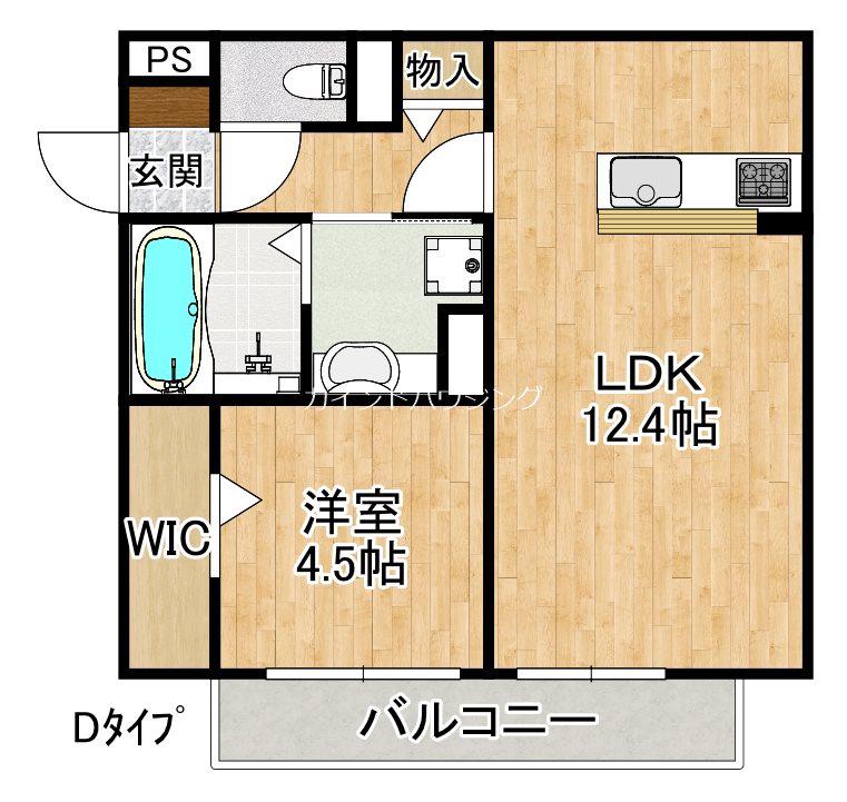 D-ROOM NANKAI(1LDK/2階)の間取り写真