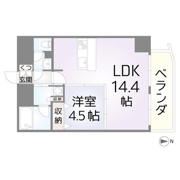 セレニテ梅田北PREMIUM(1LDK/7階)の間取り写真