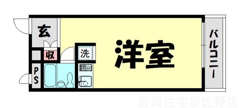 シャンソニエパレス(ワンルーム/3階)の間取り写真