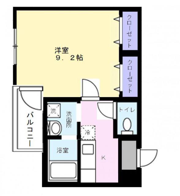 フジパレス諏訪ノ森I番館(1K/2階)の間取り写真