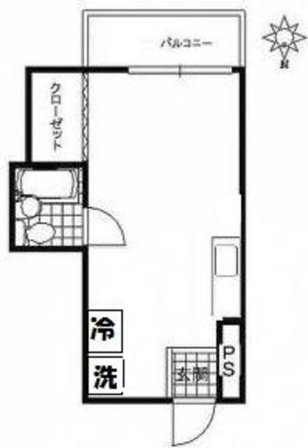 マンションメナハウス(ワンルーム/8階)の間取り写真