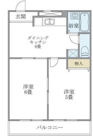ピエール武蔵小杉(2DK/2階)の間取り写真