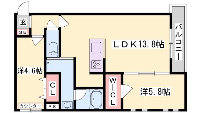 センターラ(2LDK/3階)の間取り写真