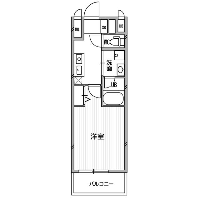 リレイション大国(1K/7階)の間取り写真