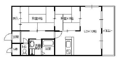 AXIS JUN II(2LDK/3階)の間取り写真