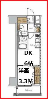 アルテシモ クレルトルテ(1DK/5階)の間取り写真