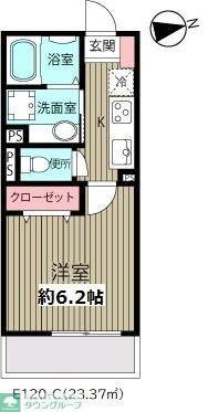 オデッサ浦安(1K/3階)の間取り写真