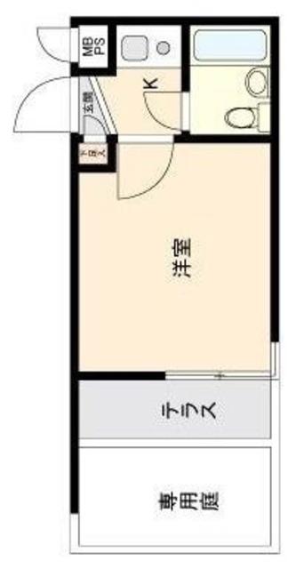 レオパード中野(1K/1階)の間取り写真