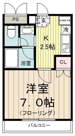 T-STYLE WASEDA(1K/3階)の間取り写真