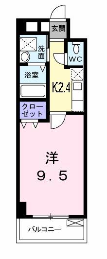 ノーブル・コーケ・横浜(1K/5階)の間取り写真