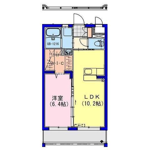 ライズ霧島(1LDK/1階)の間取り写真