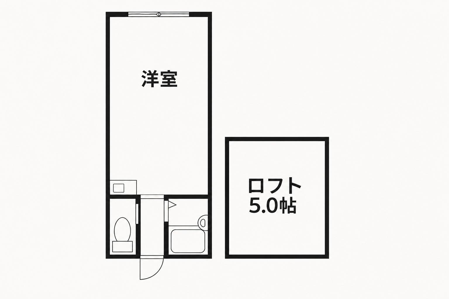 マーブルハウス(ワンルーム/2階)の間取り写真